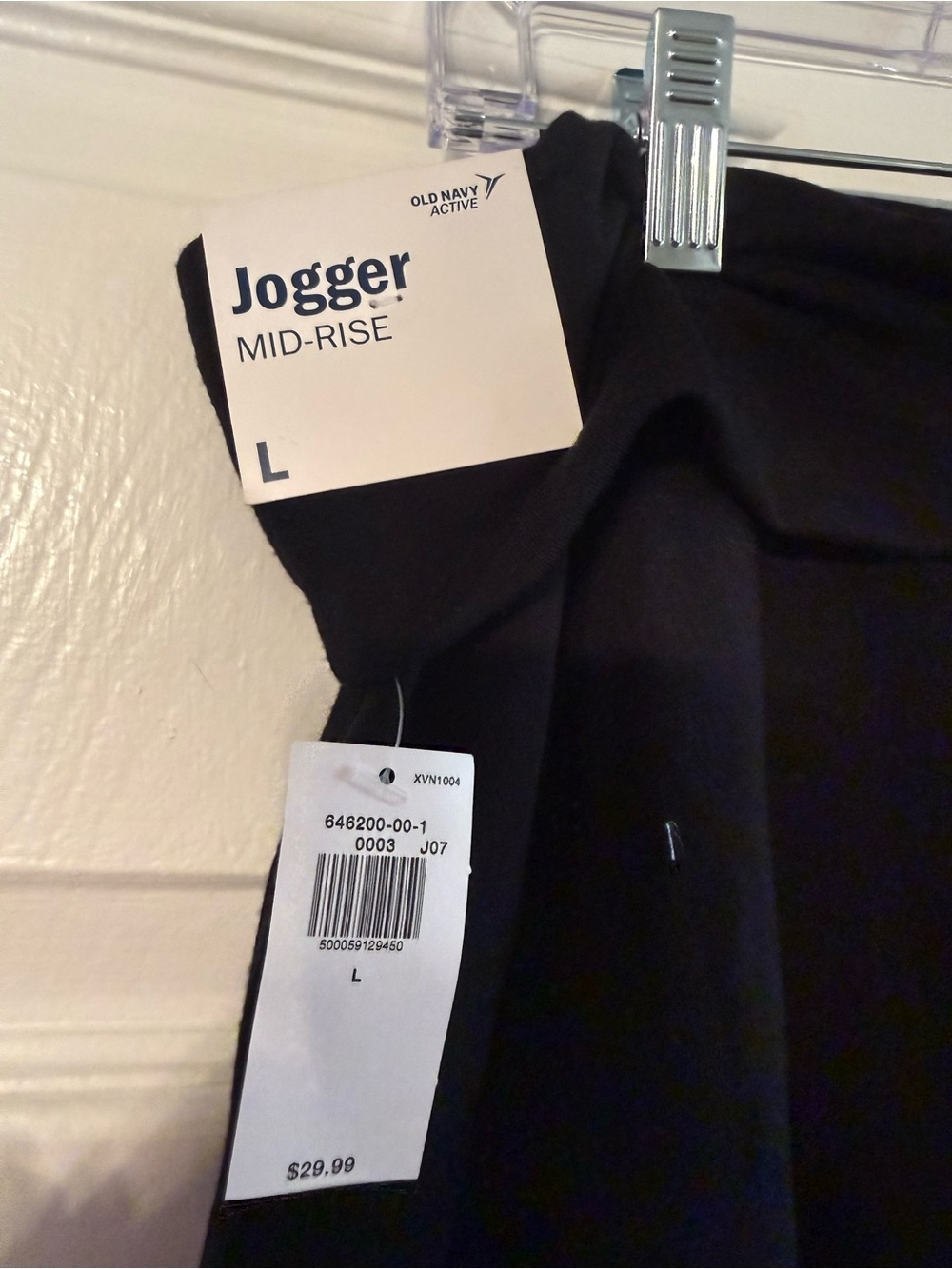 Old Navy Black Fold-Over Waist Ponte Joggers - Picture 3 of 7